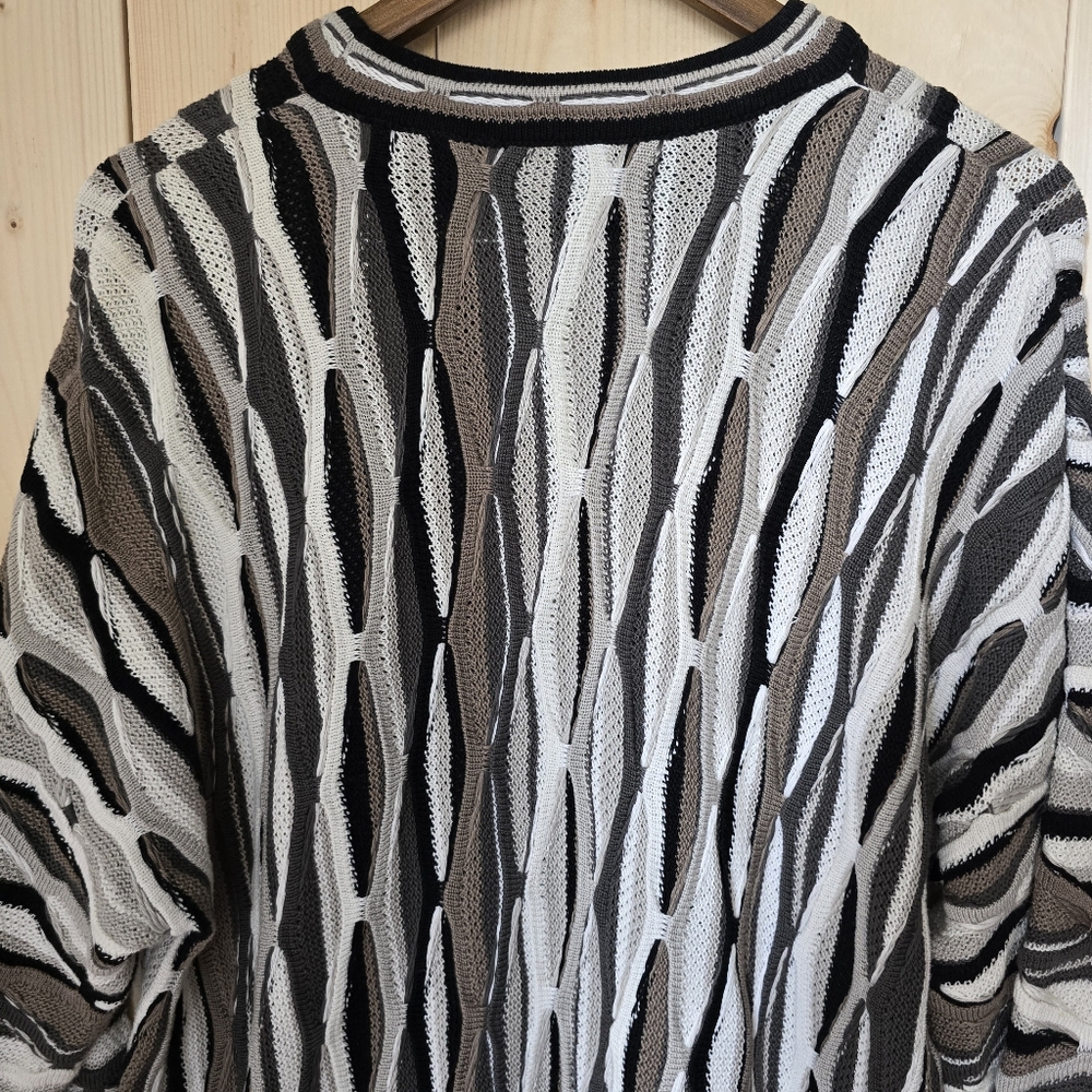 Vintage Tundra Canada Coogi 3D Knit Sweater Mens Medium - Picture 10 of 13